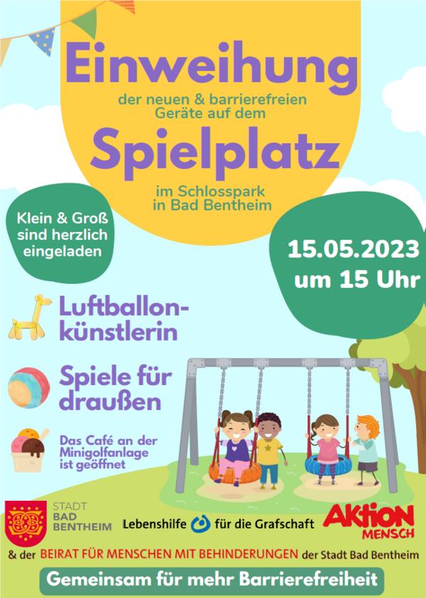 Bild vergr&ouml;&szlig;ern: Beirat für Menschen mit Behinderungen Spielgeräte Plakat