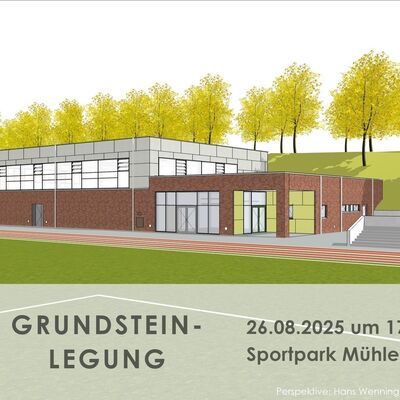 Bild vergr&ouml;&szlig;ern: Grundsteinlegung Sportpark Mühlenberg 1