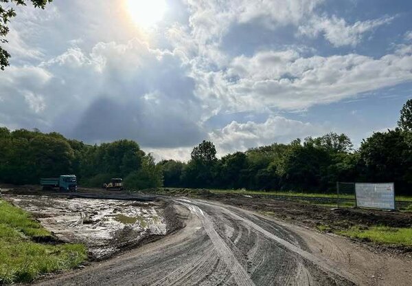 Erdarbeiten an der Bentheimer Straße