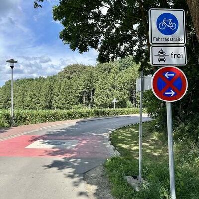 Halteverbotsschilder Fahrradstraße